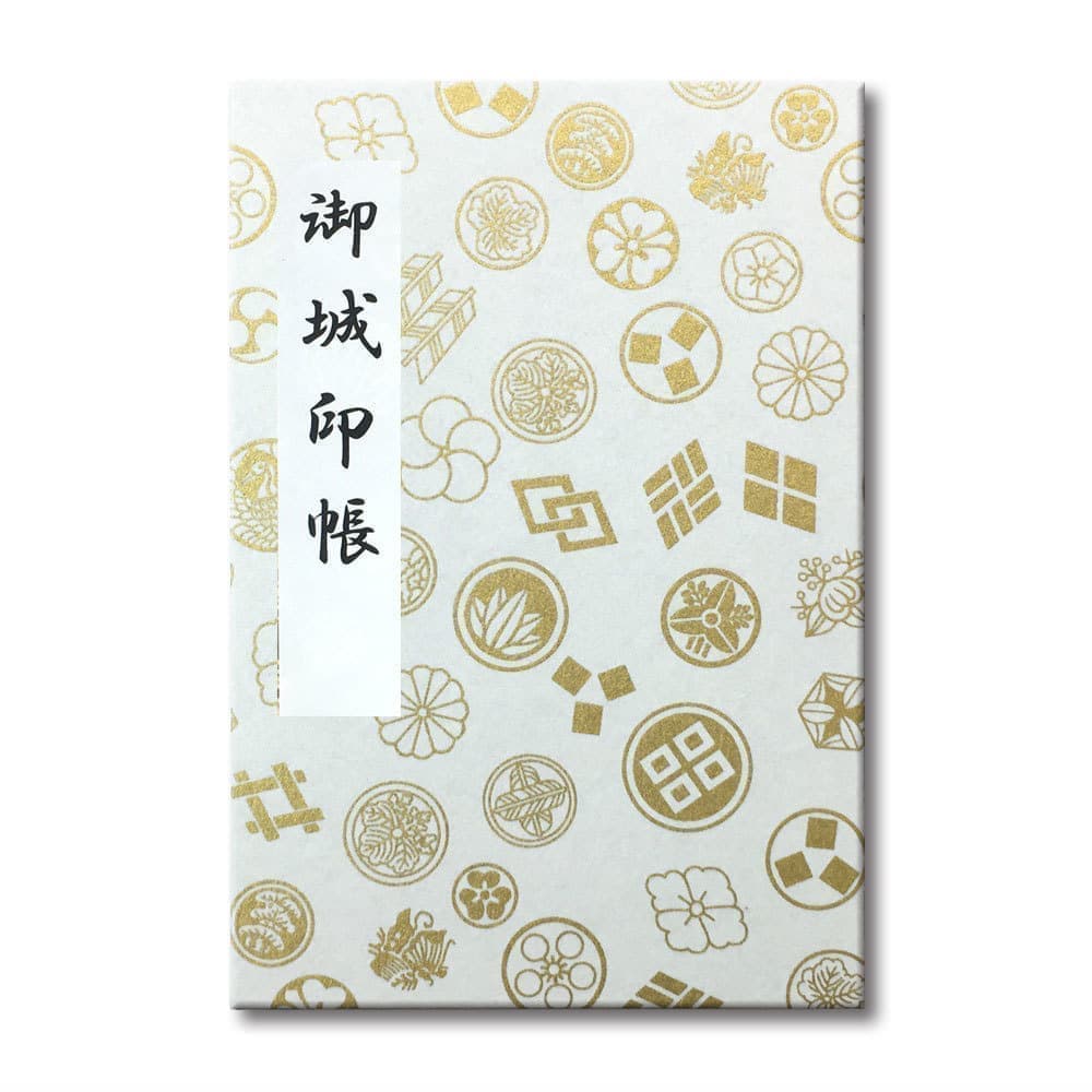 ピジョン株式会社の便利なポケット付き御朱印帳です。友禅和紙の家紋白柄。